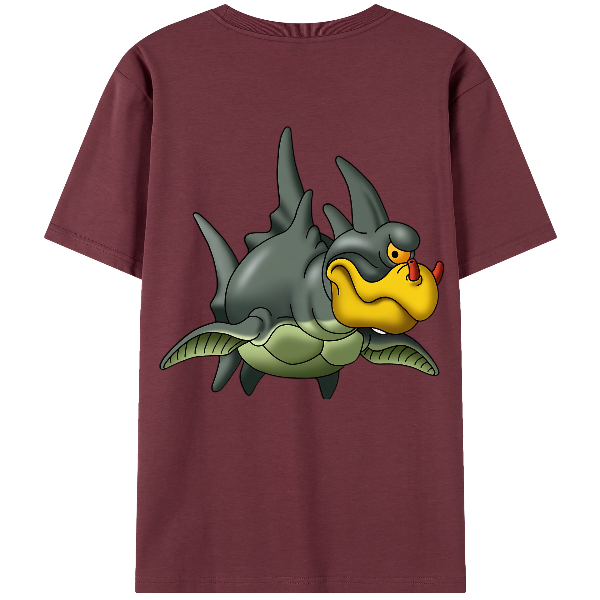 （画像用） ドラゴンクエスト Doragon Kuesuto Dragon Quest 綿100％半袖Tシャツ（背面プリント）